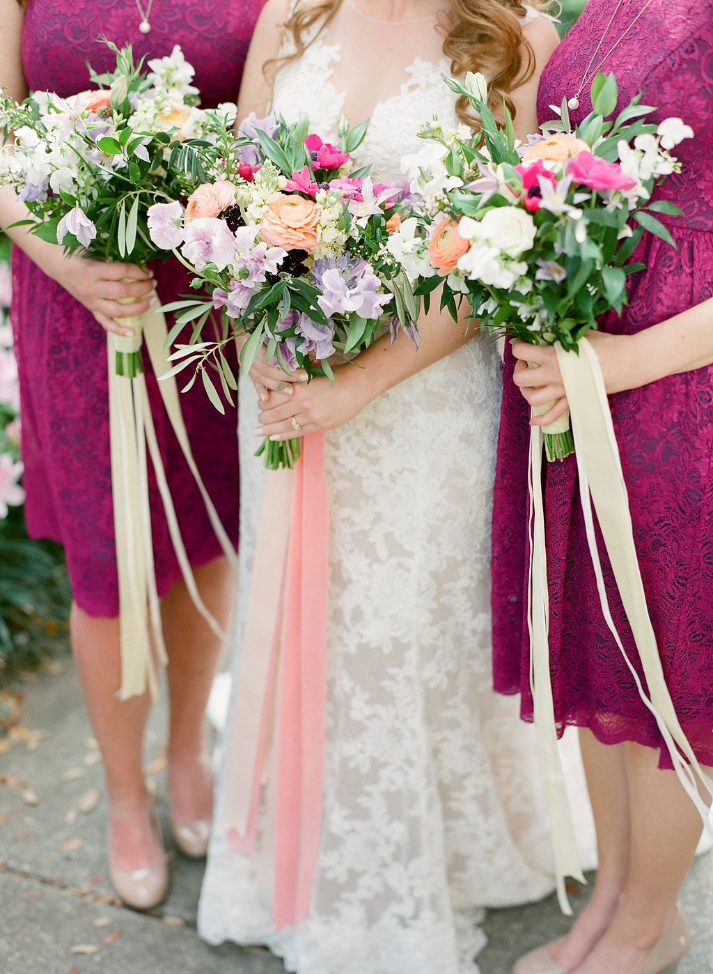 fuchsia-bridesmaids-dresses-coral-and-fuchsia-bouquet