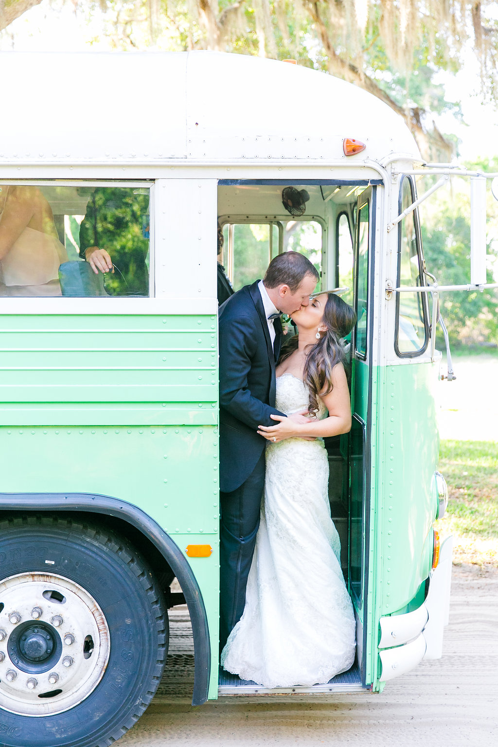 vintage-mint-bus-for-guest-transportation-charleston-wedding