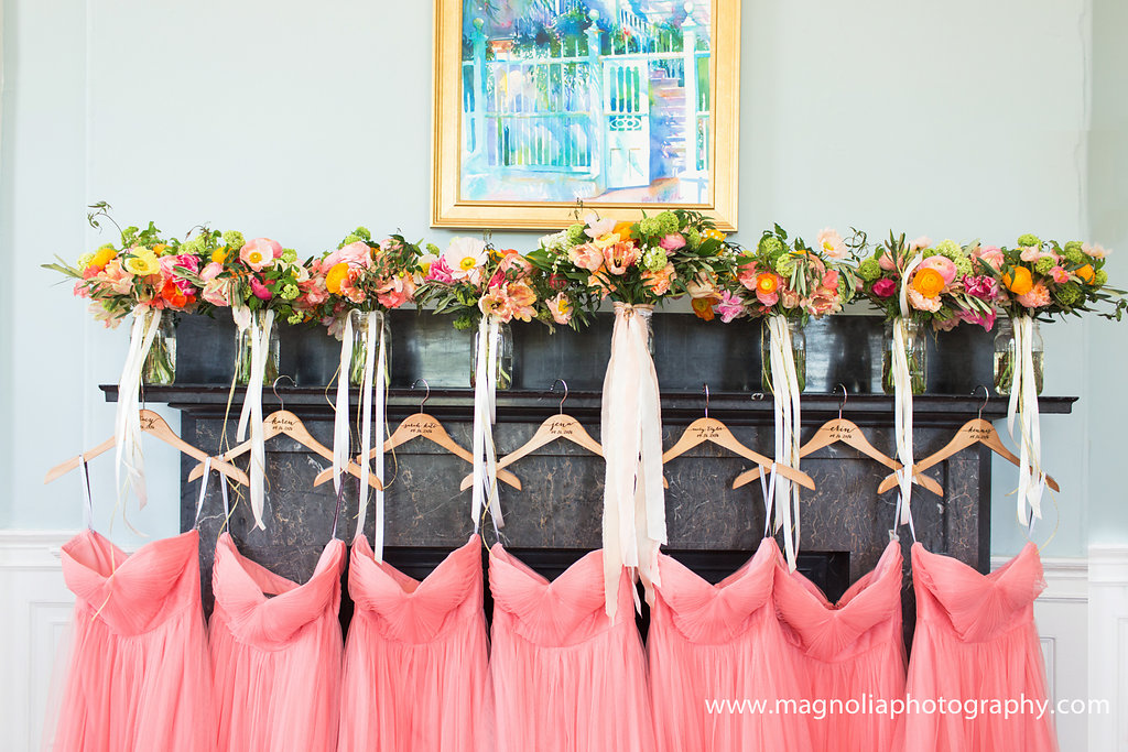 coral-bridesmaids-dresses-and-colorful-bouquets-charleston-wedding