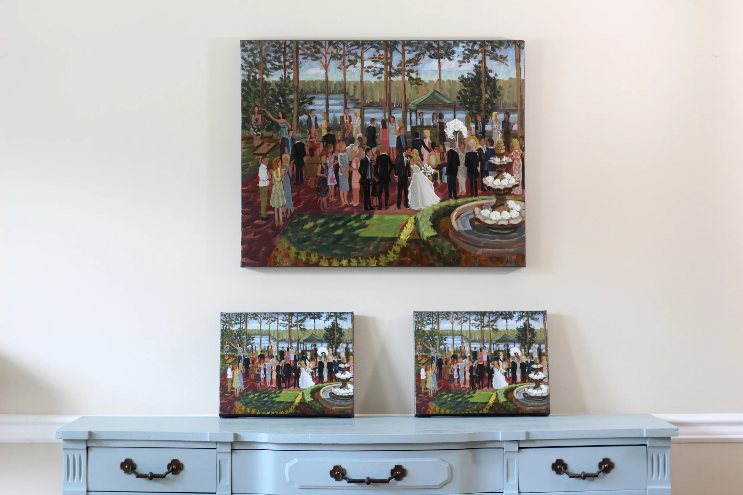 Live Wedding Painting Pinehurst, North Carolina — Wed on Canvas
