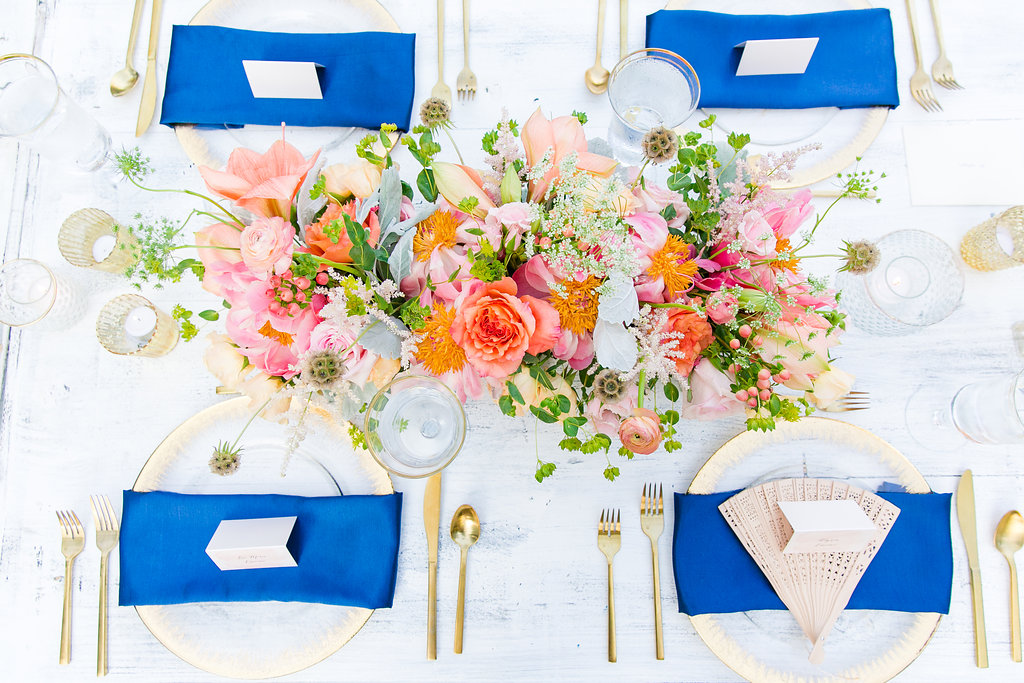 navy-and-gold-garden-wedding-tropical-bouquet