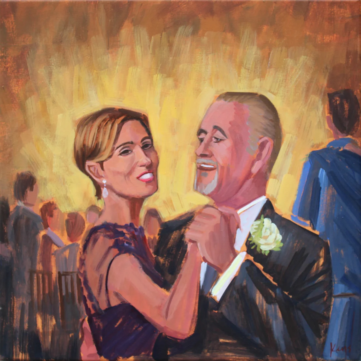Wedding Painting | Father and Mother of the Bride