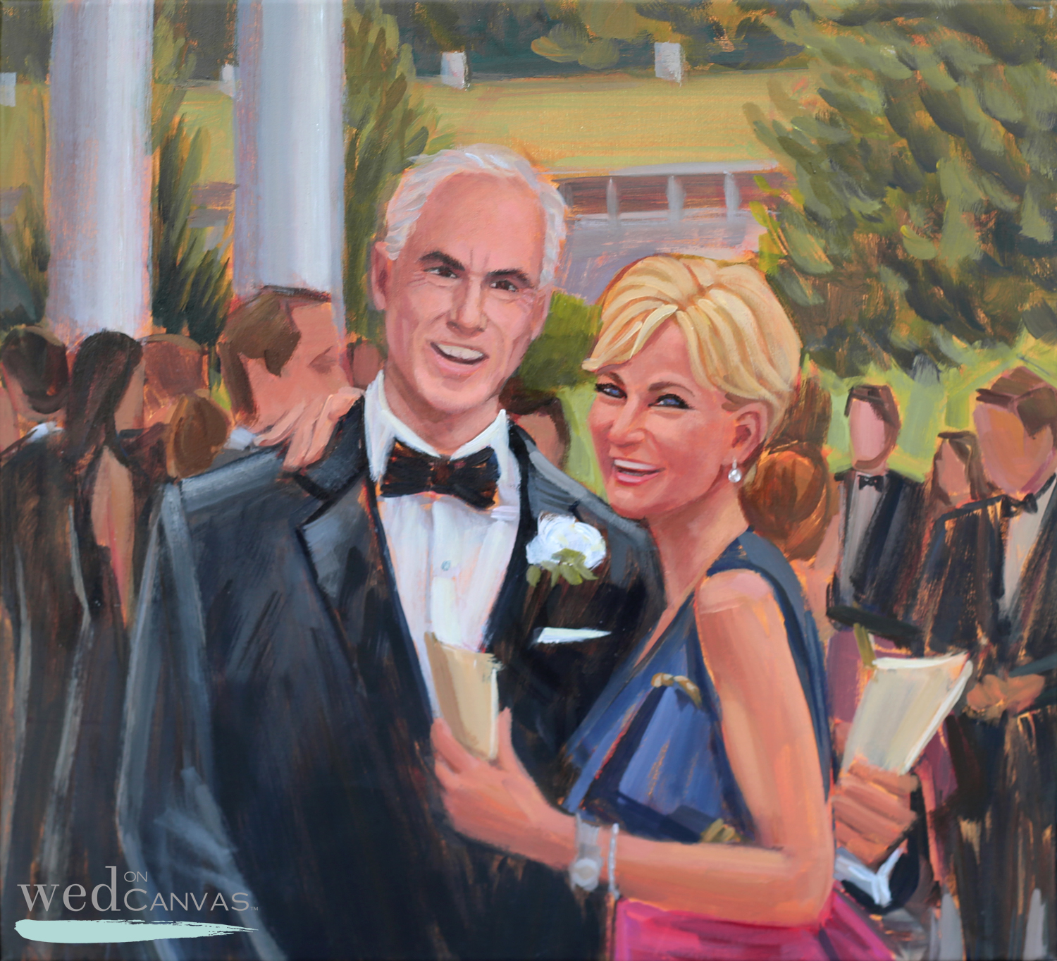 Alexandra commissioned Ben to capture a portrait of her parents that was created merging several photos together after the wedding day.  Her thought was that this would be the perfect Thank You for hosting the wedding of her dreams!  