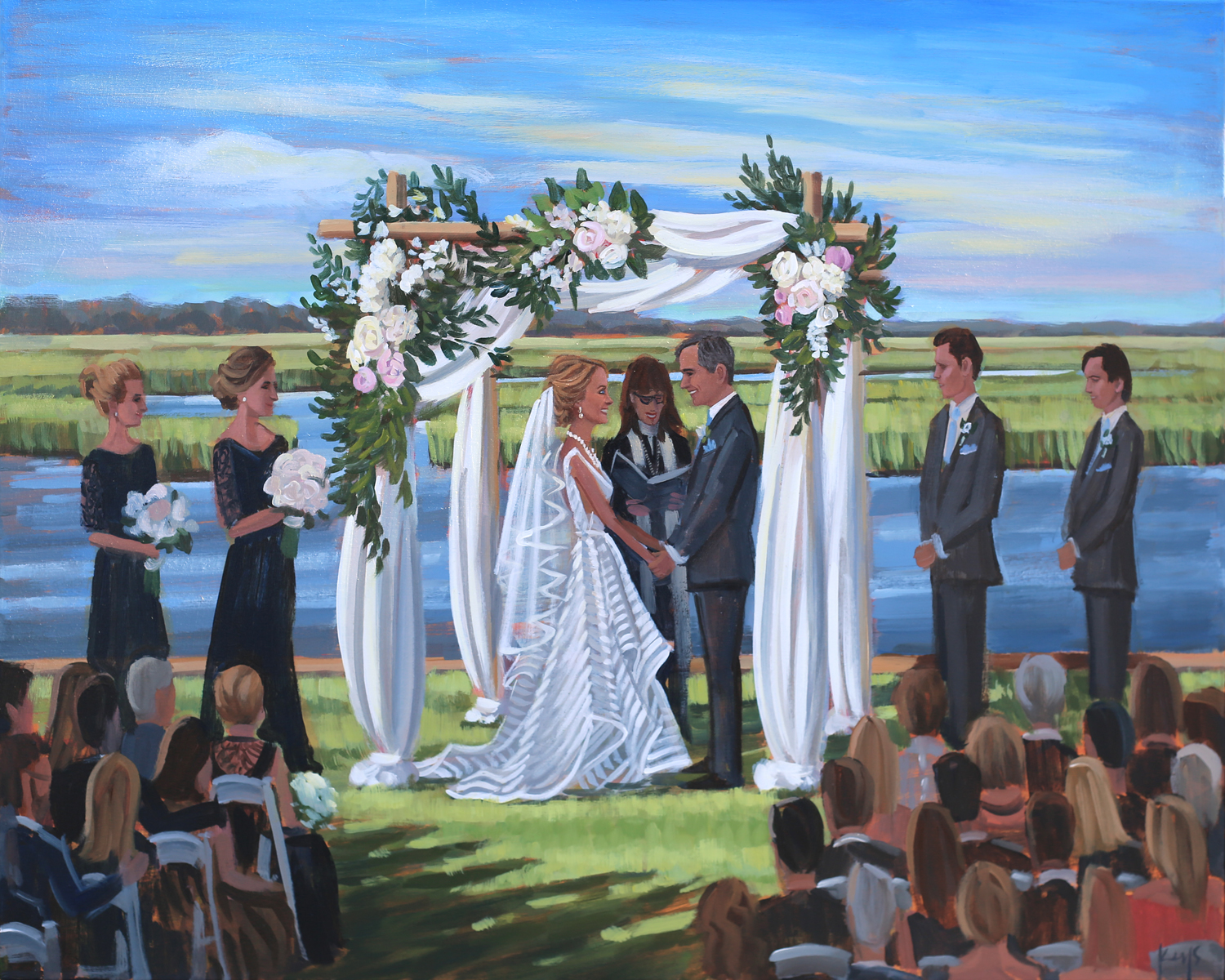 live-wedding-painter-wilmington-figure-8-island-yacht-club