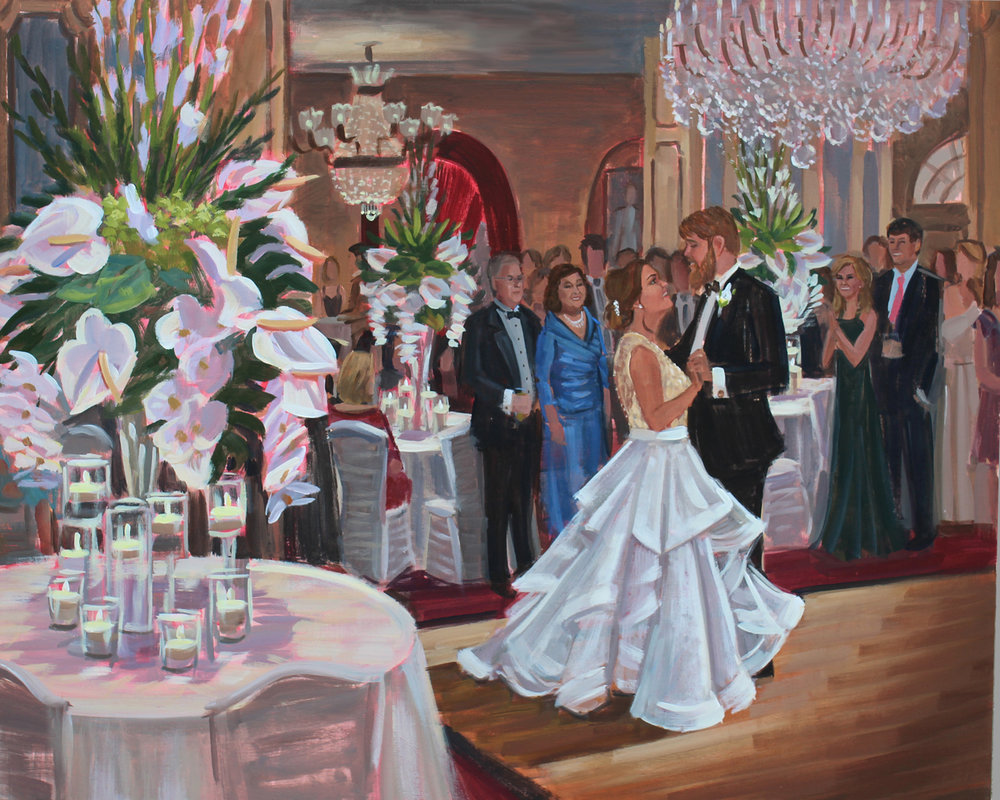 Live Wedding Painting  New Orleans, LA — Wed on Canvas : Live