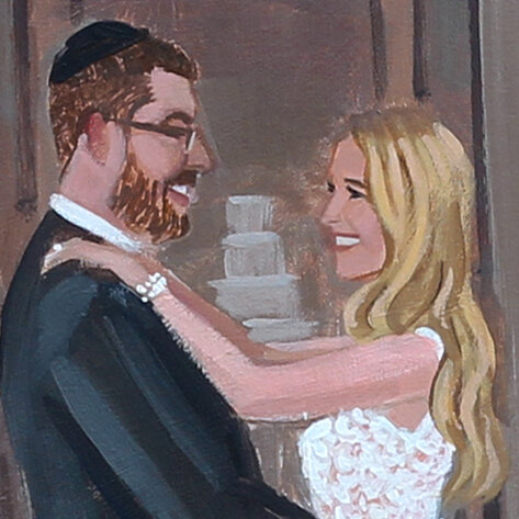 Palm Beach Live Wedding Painter Ben Keys Wed on Canvas
