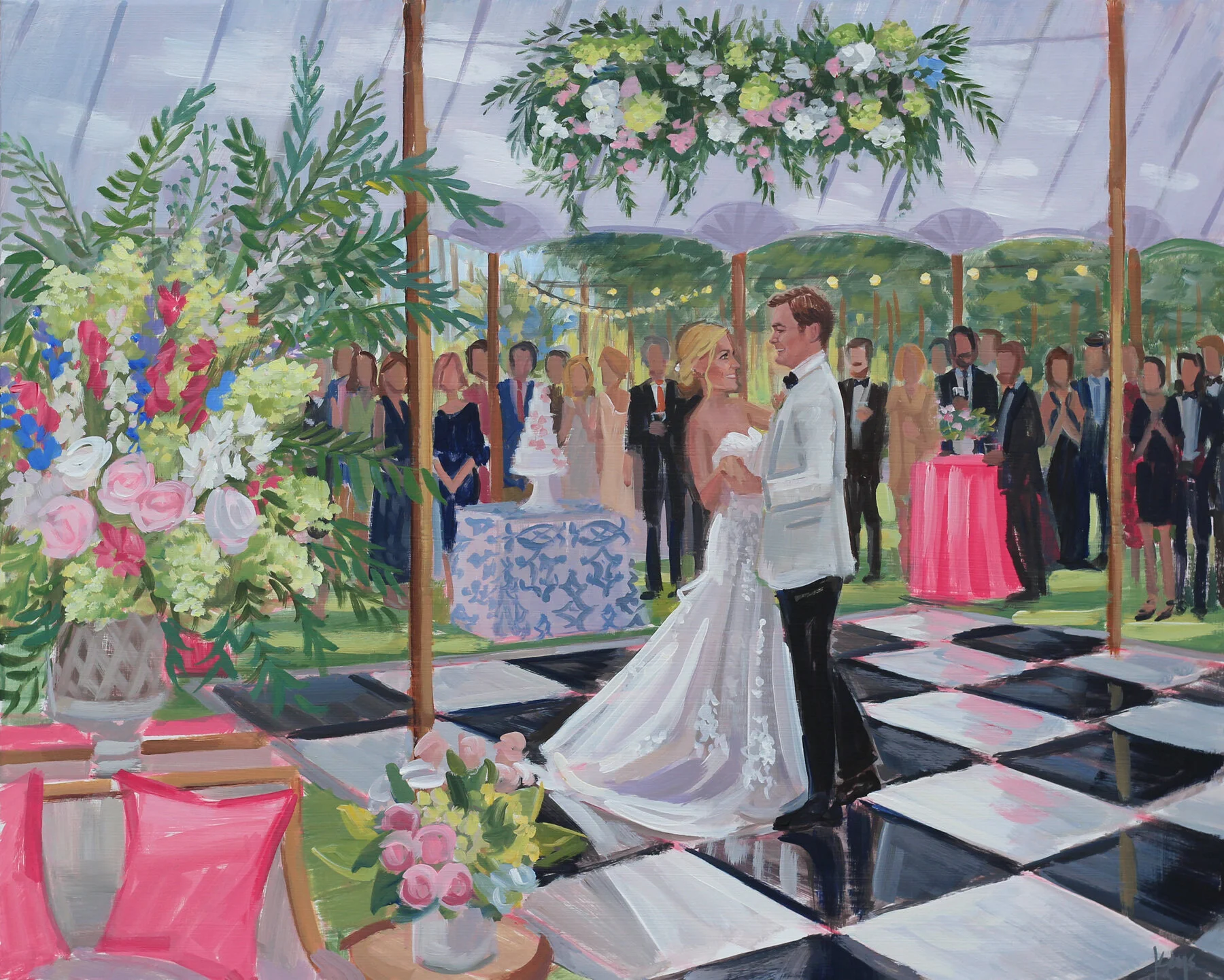 Live Wedding Painter Gallery of Live Wedding Paintings by Ben Keys — Live Wedding Painting