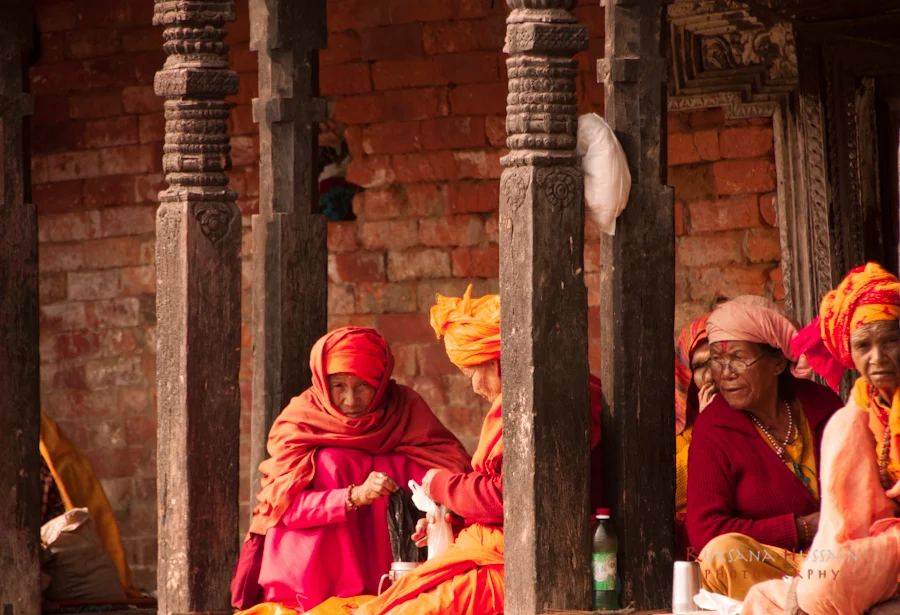 religious devotees at Pashupatinath Temple in Kathmandu Nepal.jpg