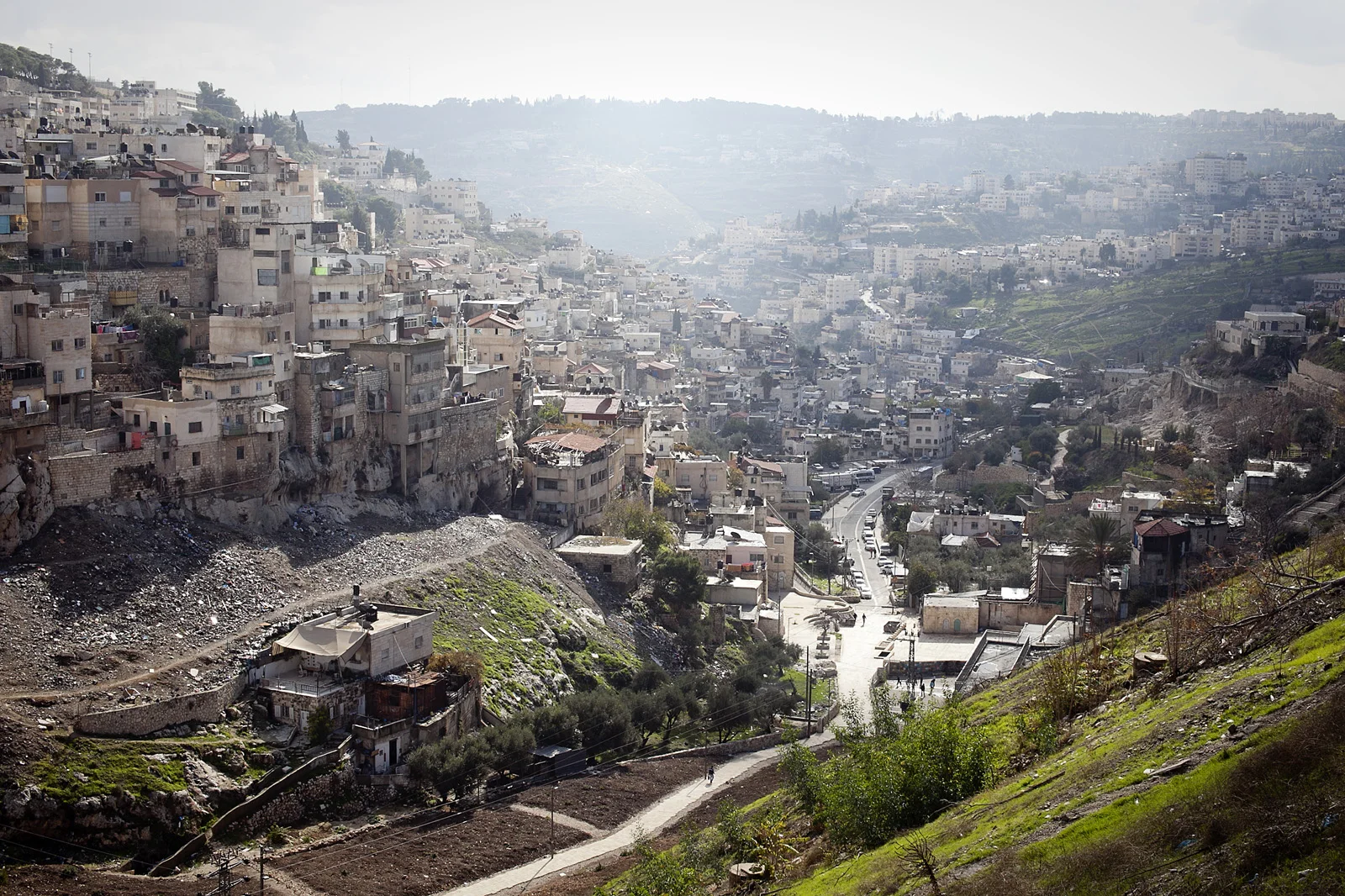 The historic road between the Mount of Olives and the City of David outside Old Jerusalem.