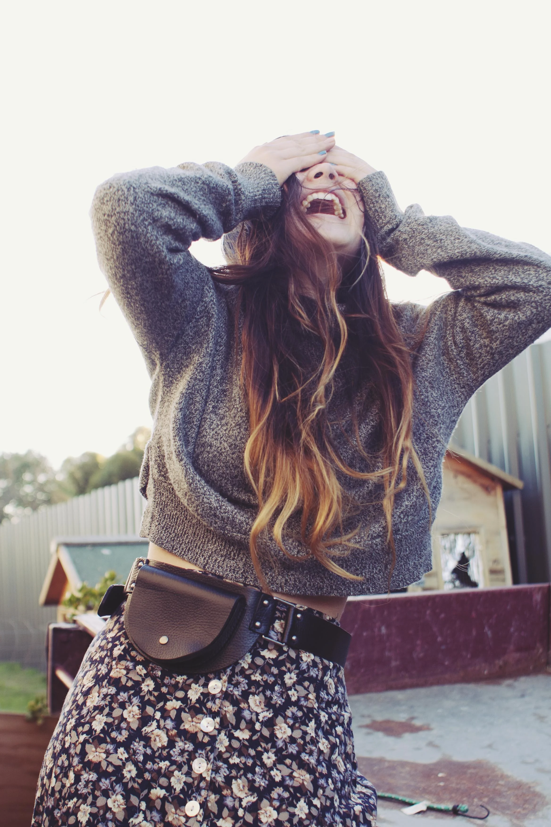 Country Road turtleneck jumper | Free People pouch belt | Dotti sunglasses