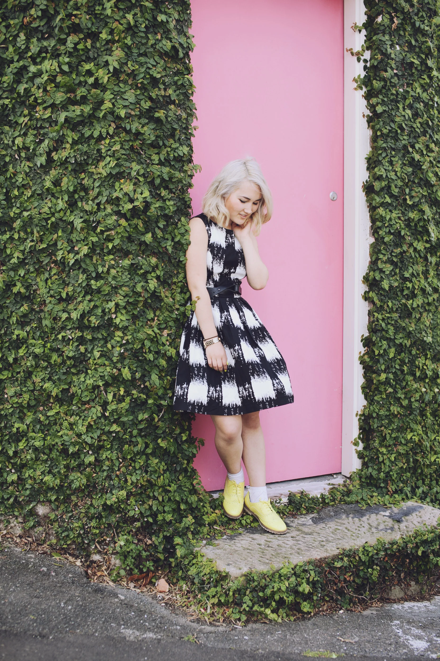 Barkins Stepford Wife dress | Urban Outfitters socks | ASOS March brogues | H&M belt | Vintage watch Photos by Margaret Zhang