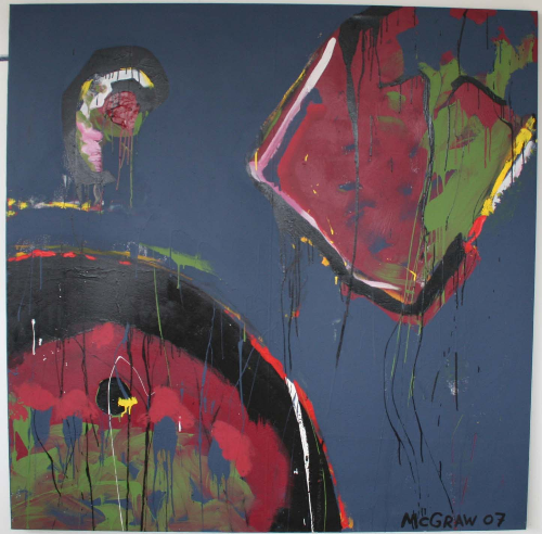 first life 6'x6' paint on canvas 2007 