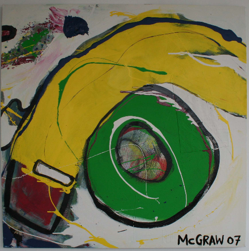 swoop 5'x5' paint on canvas 2007 