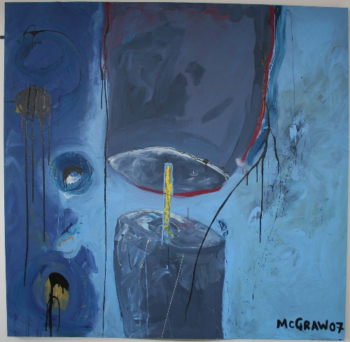 you tube 6'x6' paint on canvas 2007