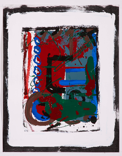a peek inside 2007 paint on paper 20"x30"