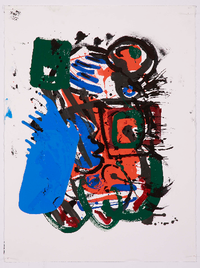 giving way 2007 paint on paper 20"x30"