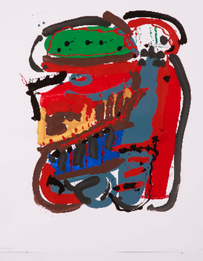 ribs on the egg 2007 paint on paper 20"x30"