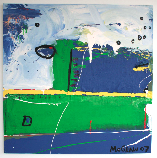 blue road 5'x5" paint on canvas 2007 