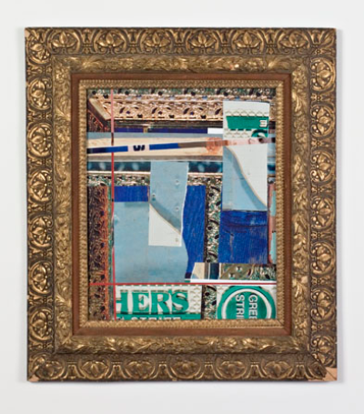 green stripe 2006 mixed media 24"x38"
