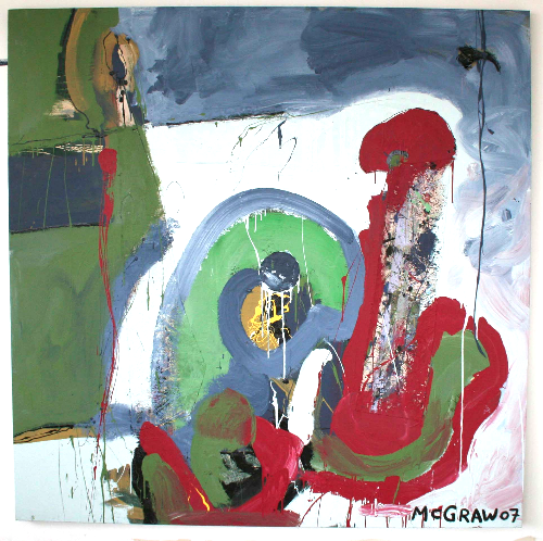 backflow 6'x6' paint on canvas 2007