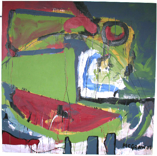 sail around 6'x6' paint on canvas 2007 