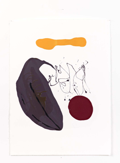 mixed plate 2010 paint on paper 20"x30"