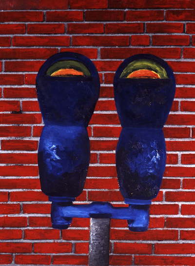 no parking violation 23"x33" mixed media 1997