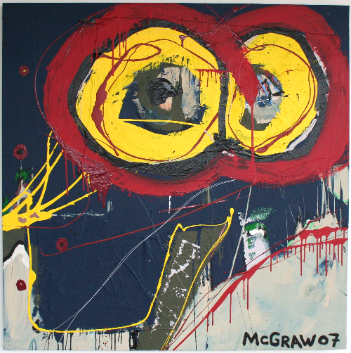 look 5'x5' paint on canvas 2007