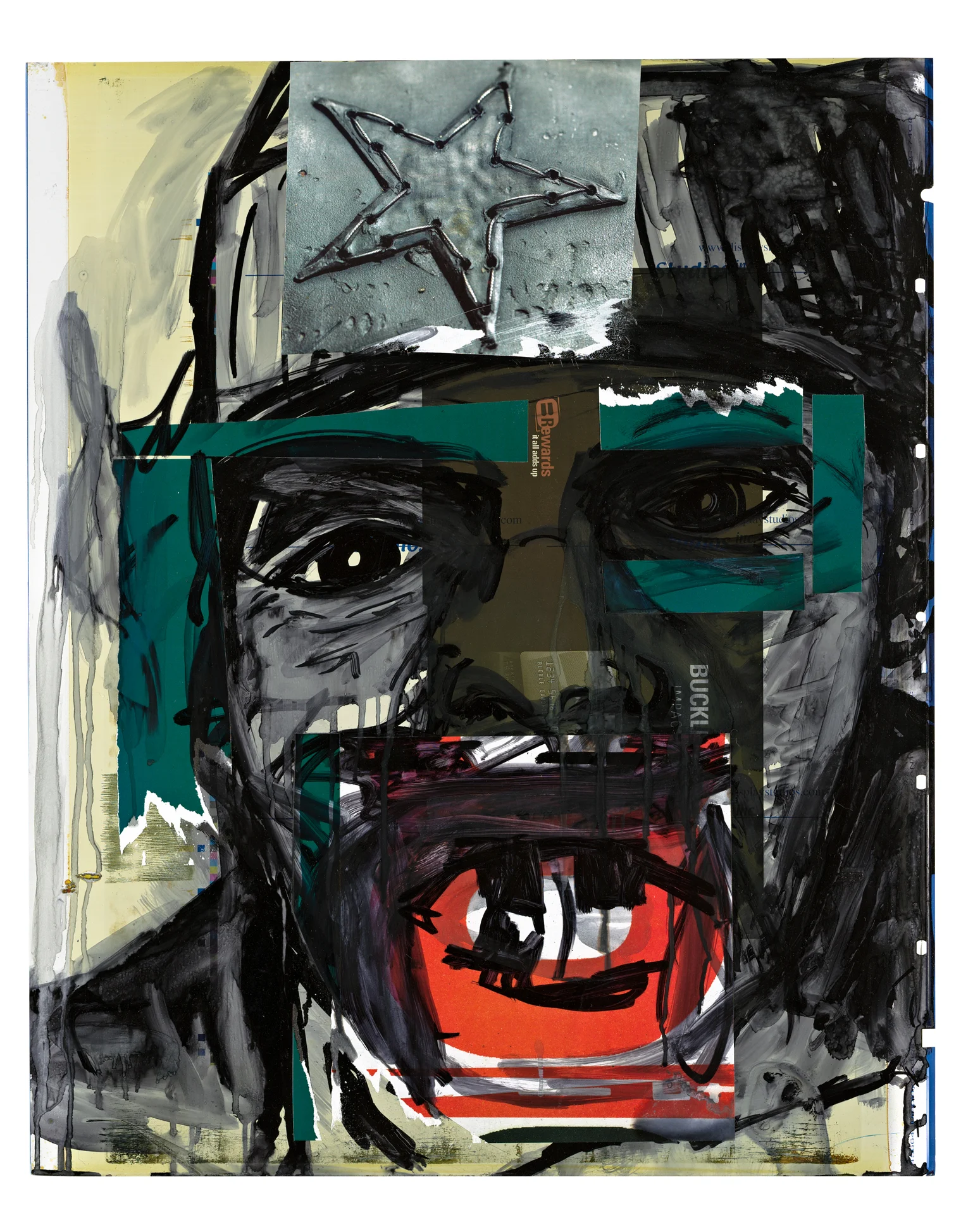 cowboy 23"x 29" mixed media 2013