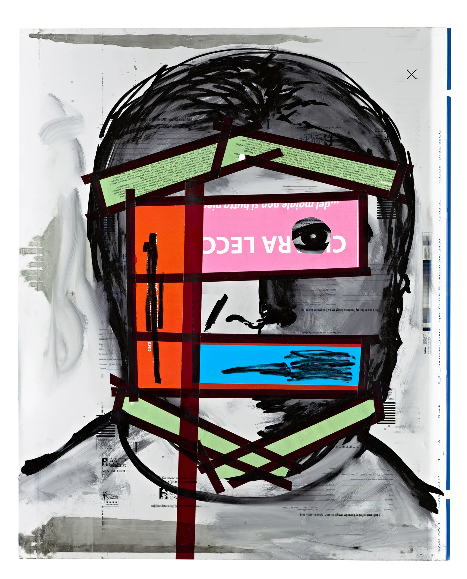 birdie 23"x 29" mixed media 2013 