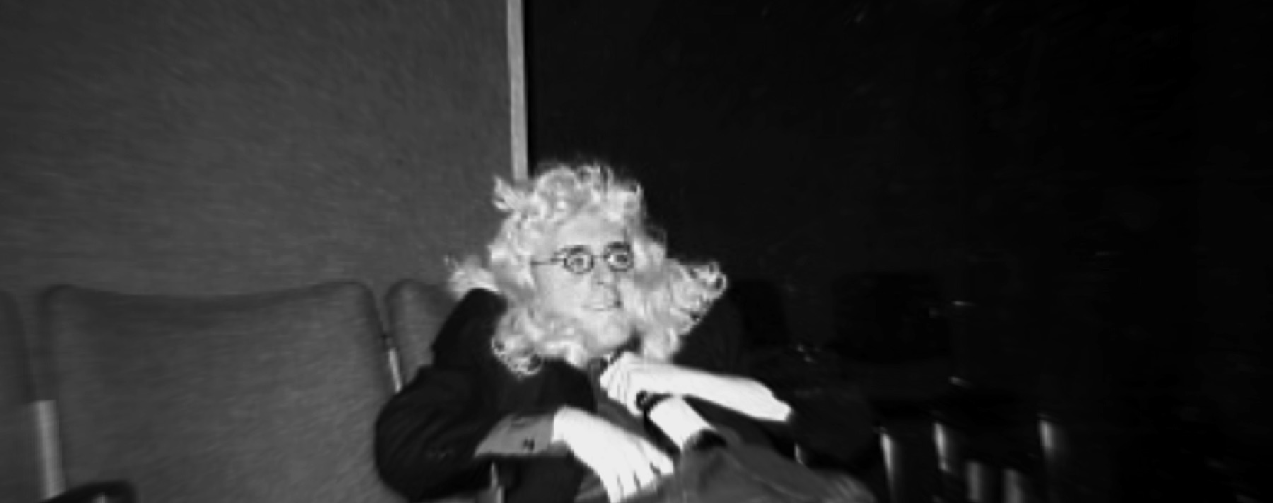 After a Neptune Theatre opening at the time. Probably not supposed to be wearing that wig.