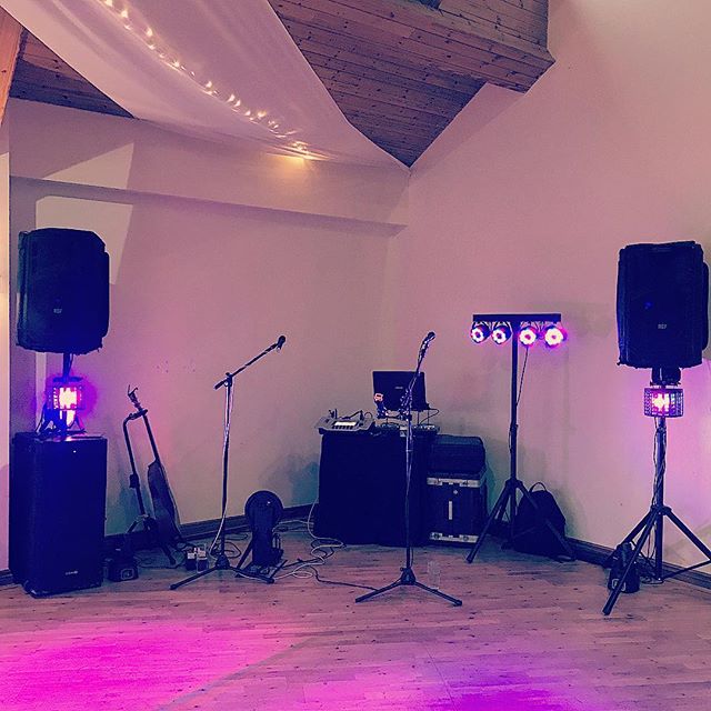 Modest set up for this evenings party, courtesy of the duo!