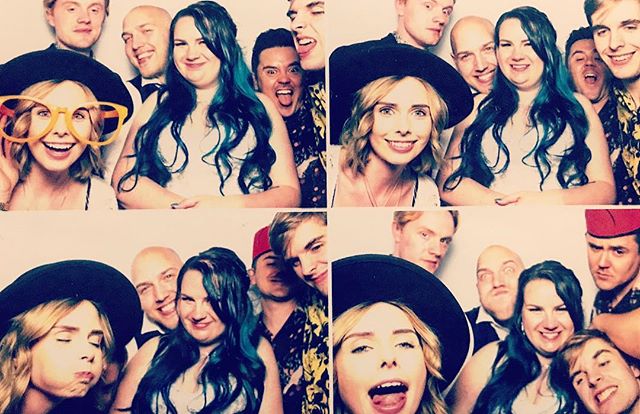 Photo booth fun with the bride and groom! 👰 🤵 🎸 🎵