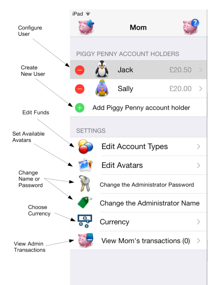 main admin page and user.png