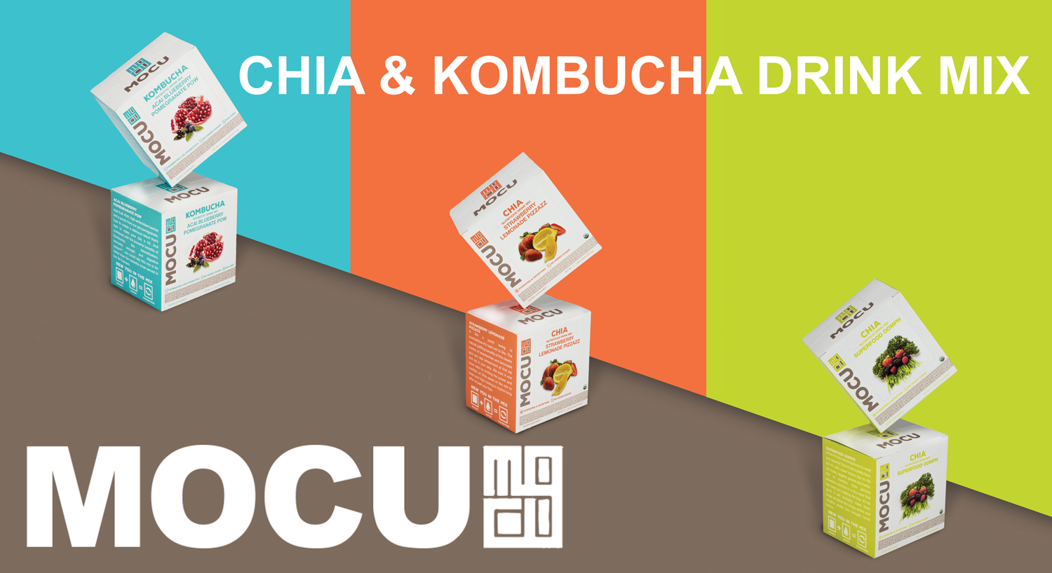 MOCU Health Drink Mixes, Kombucha and Chia, convenience healthy, on-the-go 