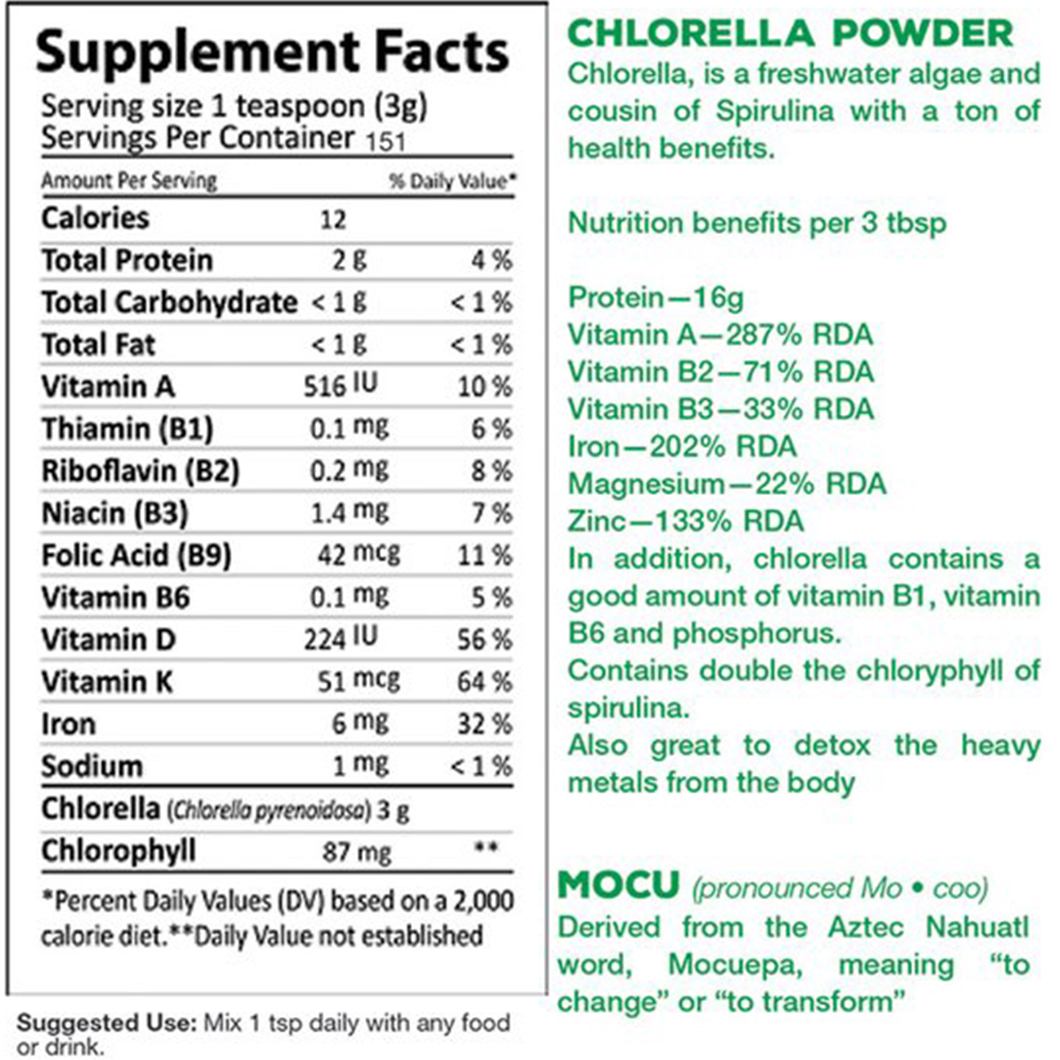 Spirulina Powder Nutrition Label Besto Blog