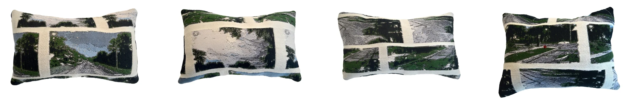  Travelogue - Street View Procession  Jacquard Woven Wool and Cotton Sewn with Foil    