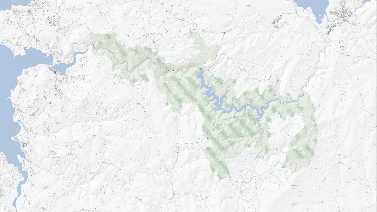 image credit: Fundación RIA, Fragas do Eume Natural Park with potential heritage flax regions in green