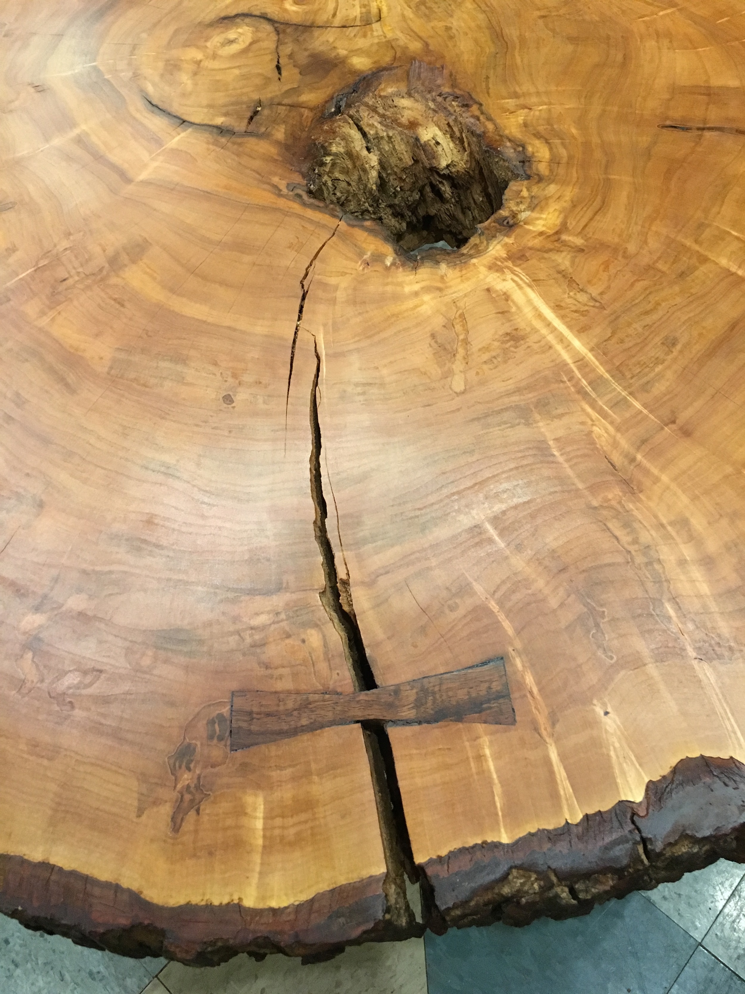 Custom Live Edge Cross Cut Coffee Table