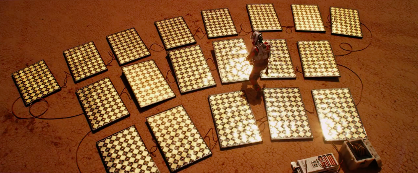 Solar panels for the Mars Rover.