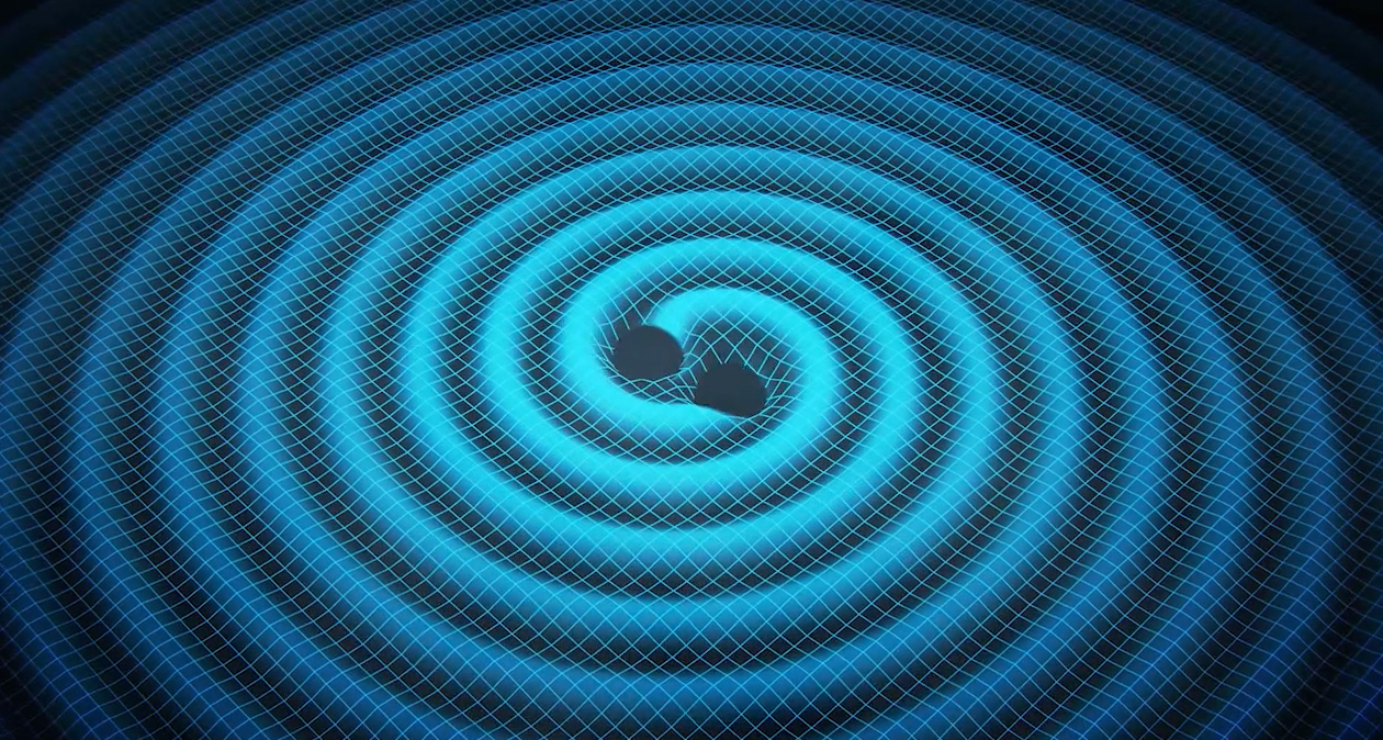 Spacetime near two orbiting black holesImage: Swinburne University