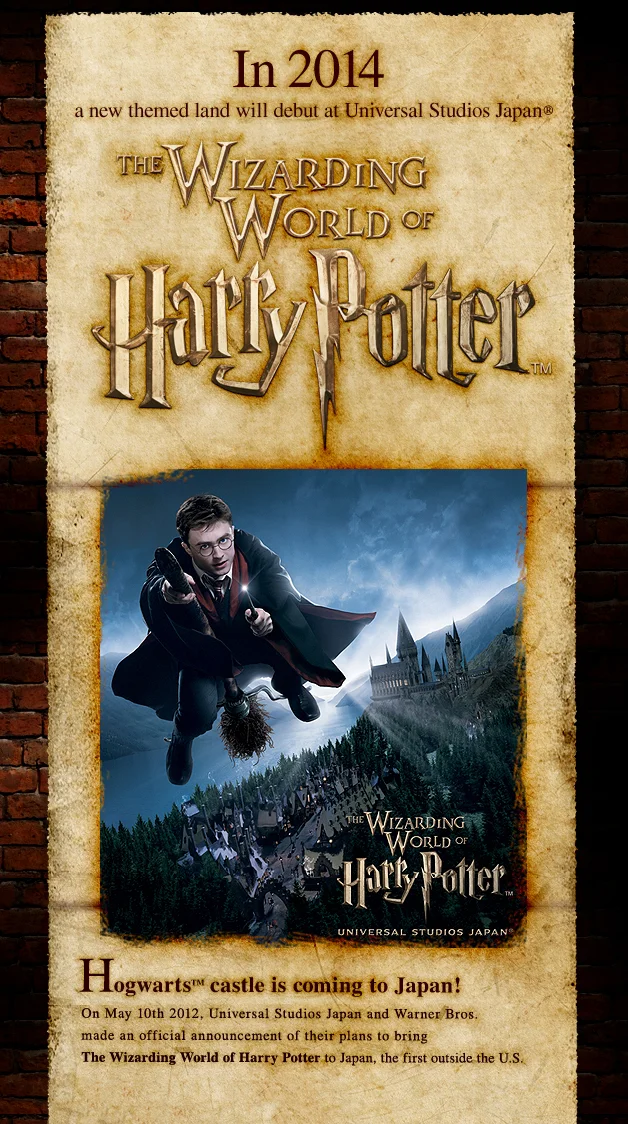 Japan är en gigantisk marknad för den västerländska underhållningsindustrin, så det är naturligt att Japan blir tvåa i världen med en nöjespark med Harry Potter-tema.