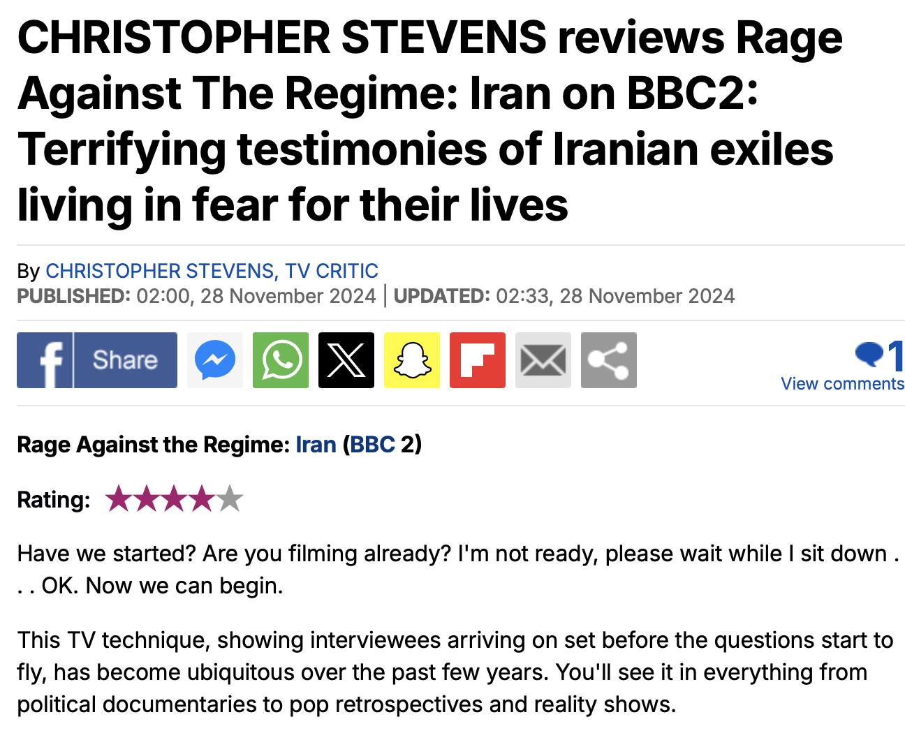 Daily Mail review