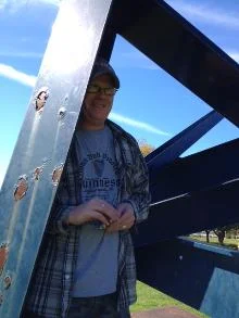 Your faithful website maintainer and a bunch of steel.....