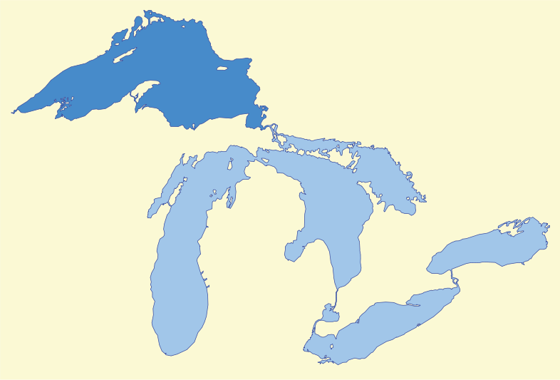Lake Superior and all of the Inferior Lakes