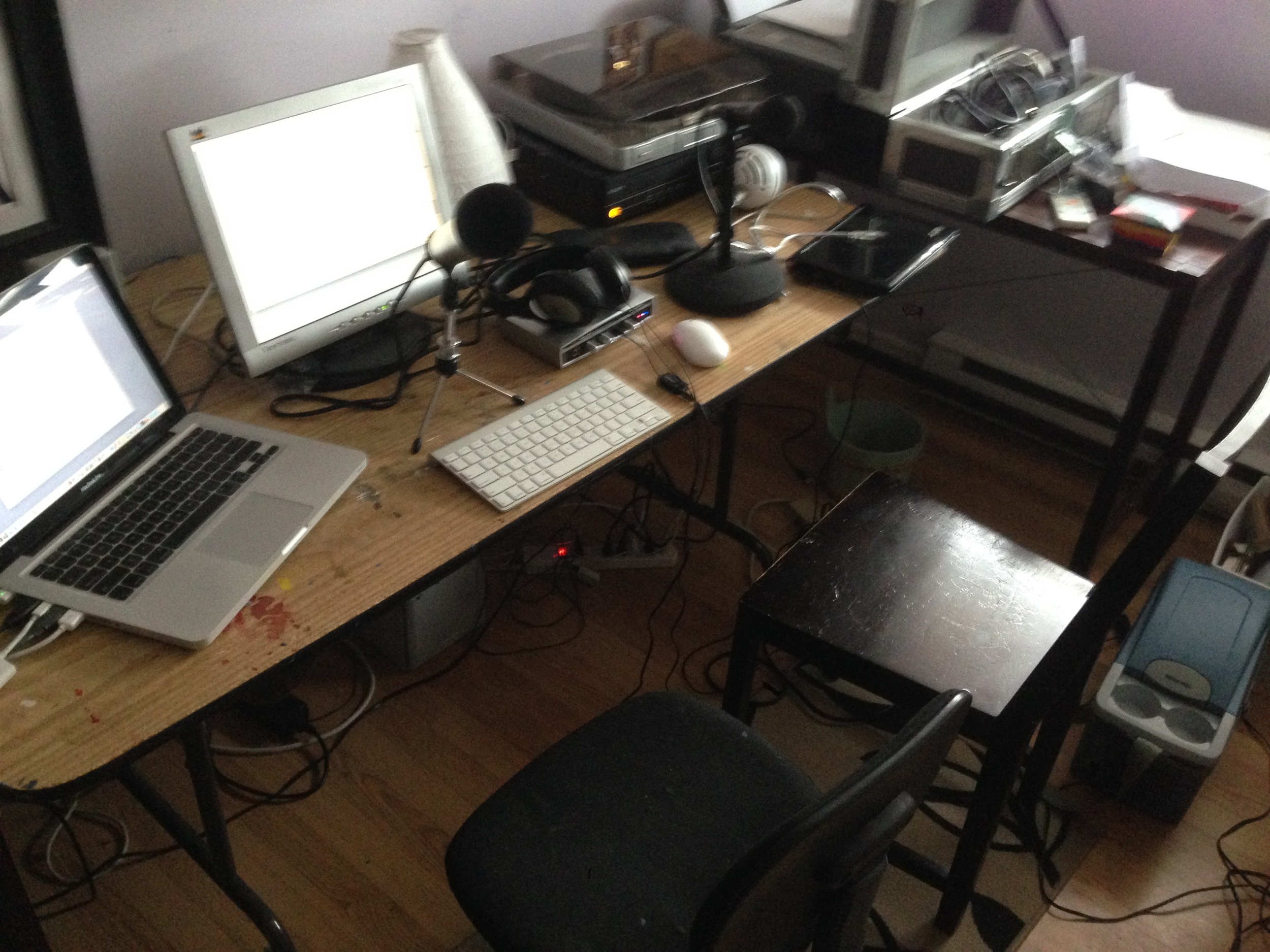 Preparing for Jon's first 'in studio' recording