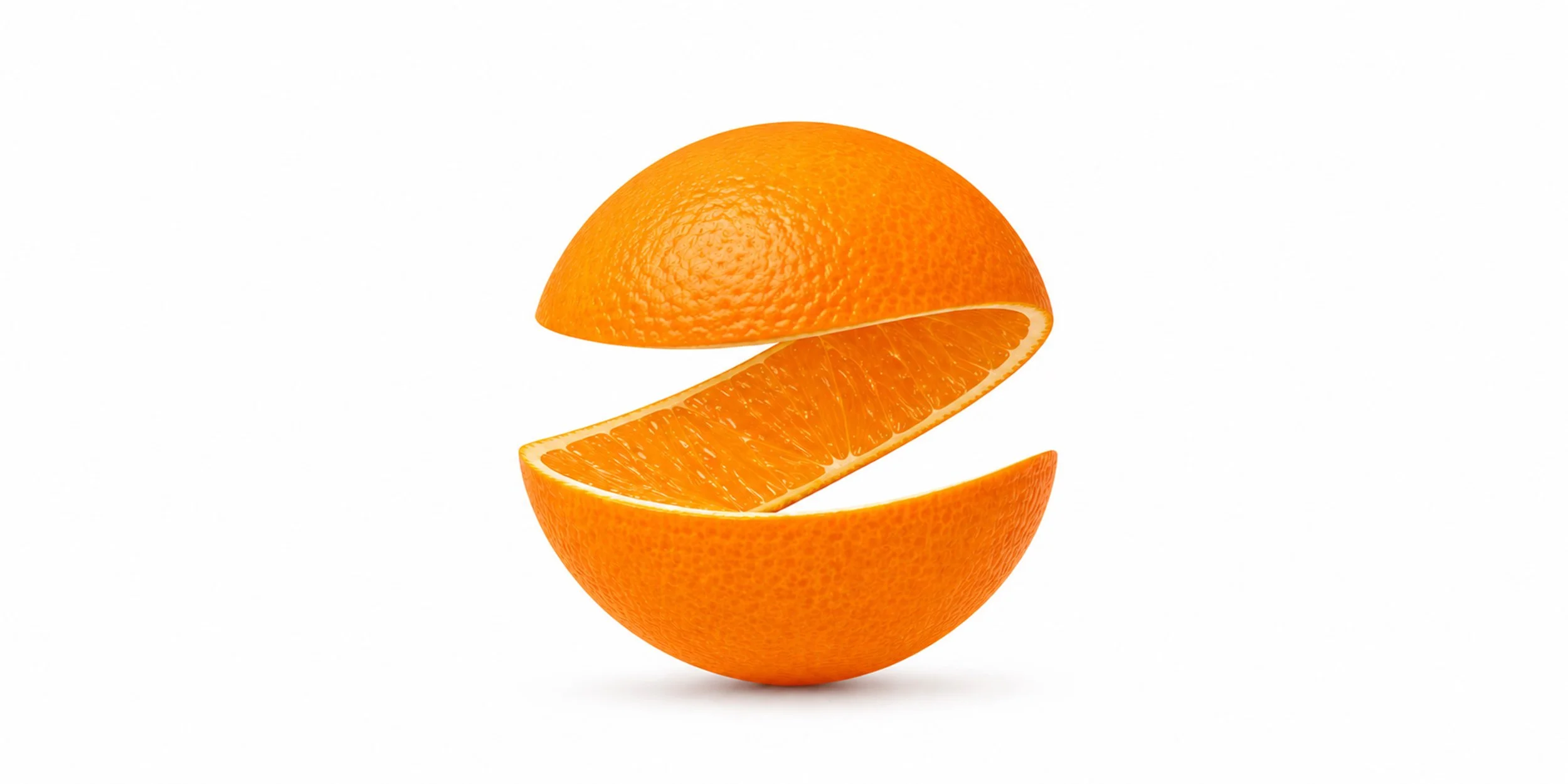 Orange peel concept forming the Zesty logo symbol