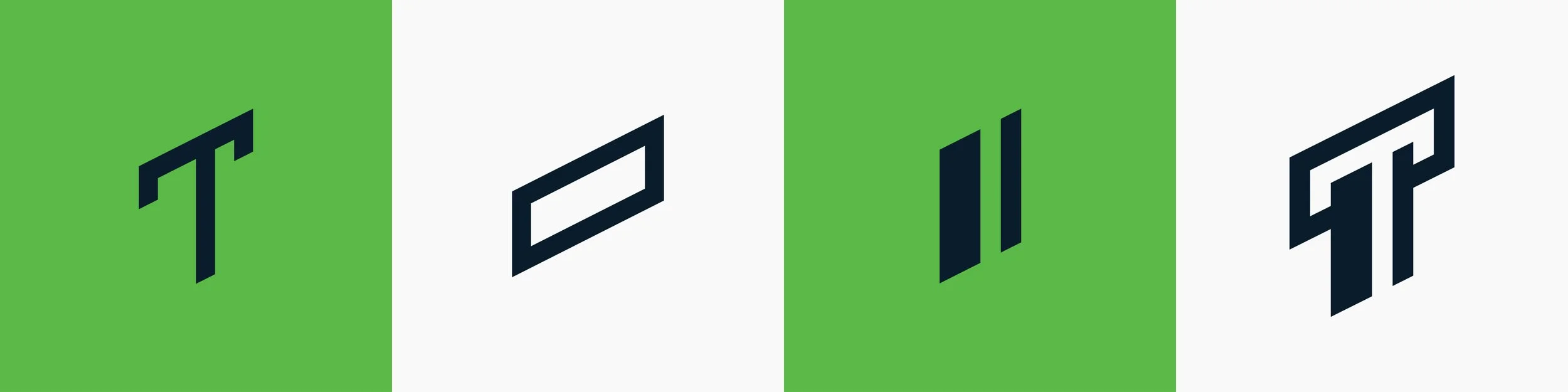 True POS logo concept combining the letter T, a payment card, and a card insertion motion