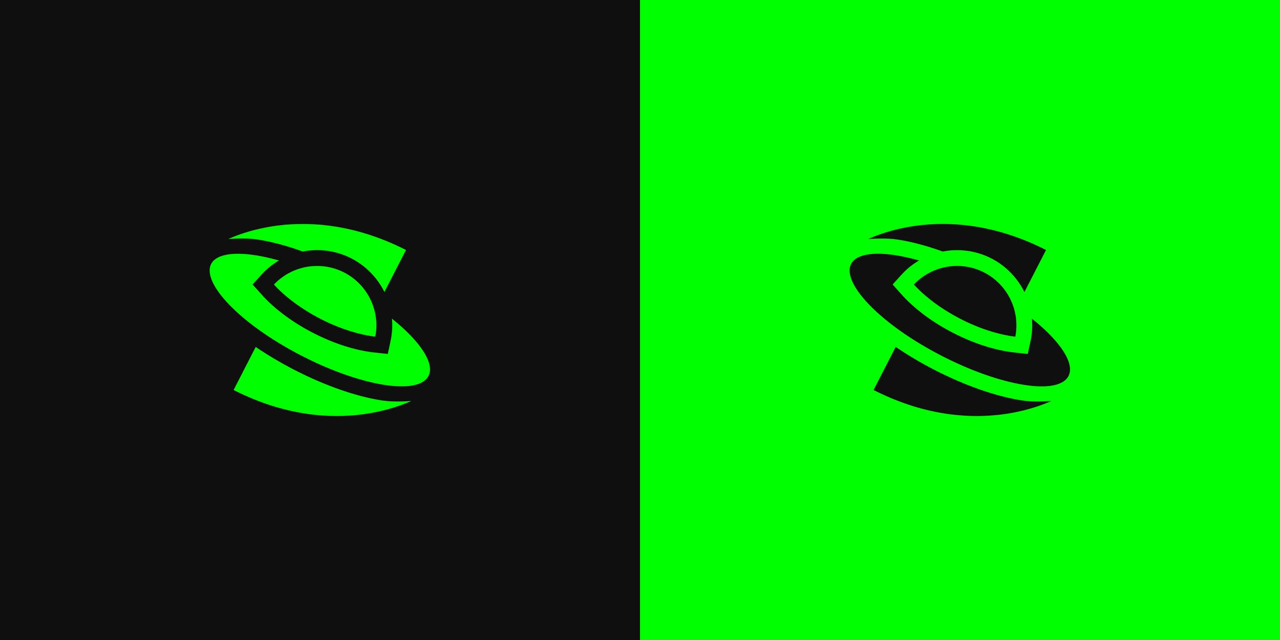 SaucerSwap logo symbol shown in green and black color variations