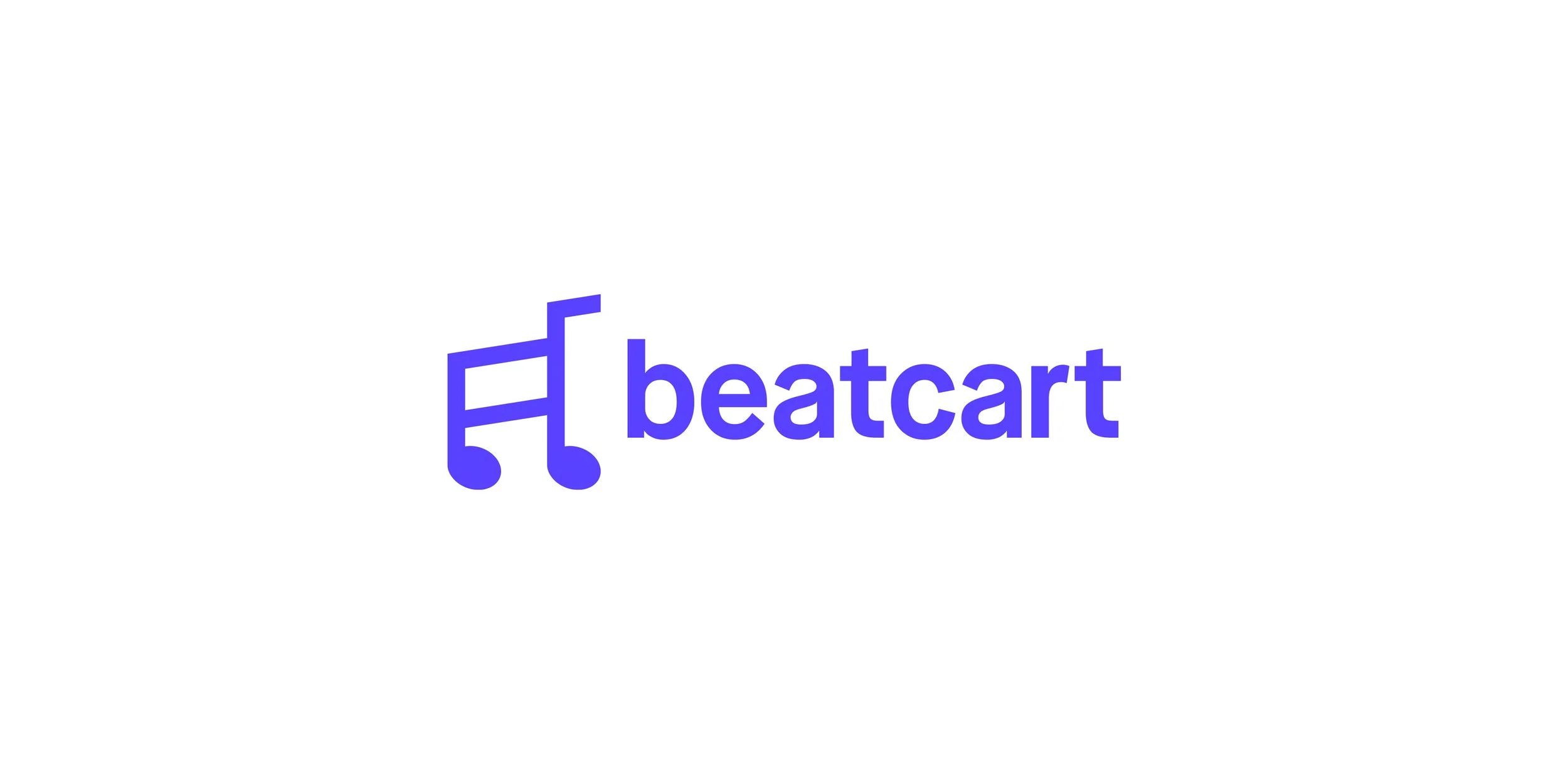 Purple Beatcart logo and wordmark on a white background